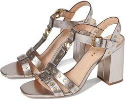 COACH Margaret Metallic Leather Sandal