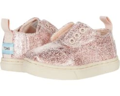 TOMS Kids Crackle Foil Tiny Cordones Cupsole (Toddler/Little Kid)